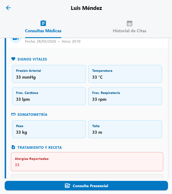 Módulo de gestión de pacientes